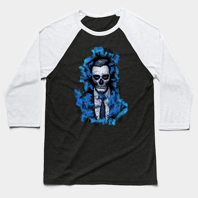 Skull Mentalist Baseball T-Shirt by ZuleYang22